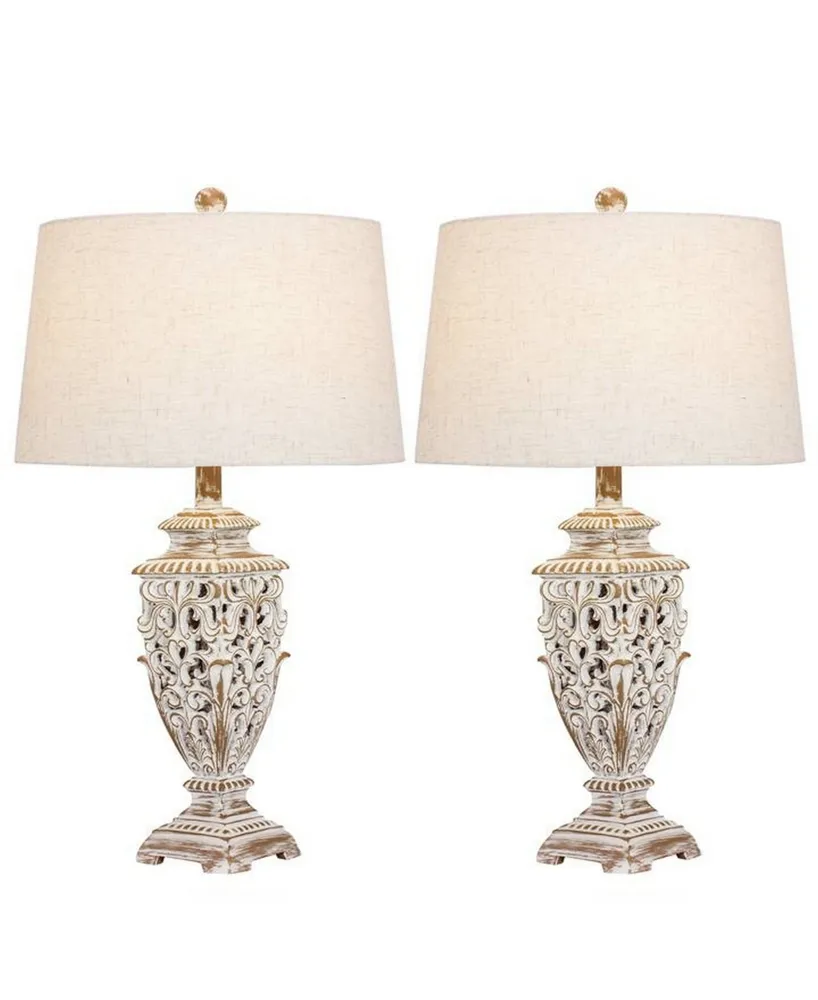 Fangio Lighting Poly Resin Table Lamps, Set of 2