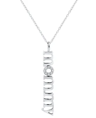Diamond "Mommy" Pendant Necklace (1/10 ct. t.w.) in Sterling Silver