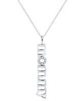 Diamond "Mommy" Pendant Necklace (1/10 ct. t.w.) in Sterling Silver