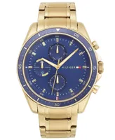 Tommy Hilfiger Men's Chronograph Gold-Tone Bracelet Watch 44mm