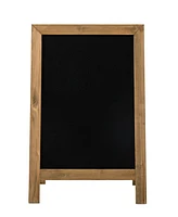 Glitzhome Farmhouse Wood Chalkboard Hanging or Standing Decor