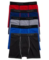 Hanes Big Boys Ultimate Cotton Blend Boxer Briefs, Pack of 5