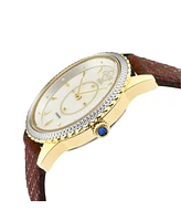Gevril Women's Siena Swiss Quartz Red Italian Leather Strap Watch 38mm