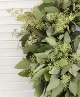 Magnolia Supply Co Fresh Seeded Eucalyptus Wreath, 20"