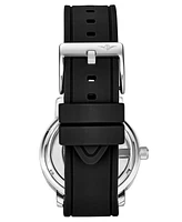 Men's Black Rubber Silicone Strap Watch 42mm