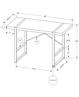 Desk with Floating Top and Metal Legs