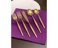 Vibhsa 20 Piece Gold Flatware Set