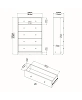 Portland 5 Drawer Chest