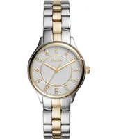 Fossil Women's Modern Sophisticate Three Hand Two Tone Stainless Steel Watch 30mm
