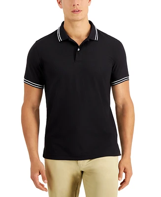 Club Room Men's Performance Stripe Polo, Created for Macy's