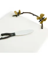 Michael Aram Butterfly Ginkgo White Cheeseboard & Knife Set