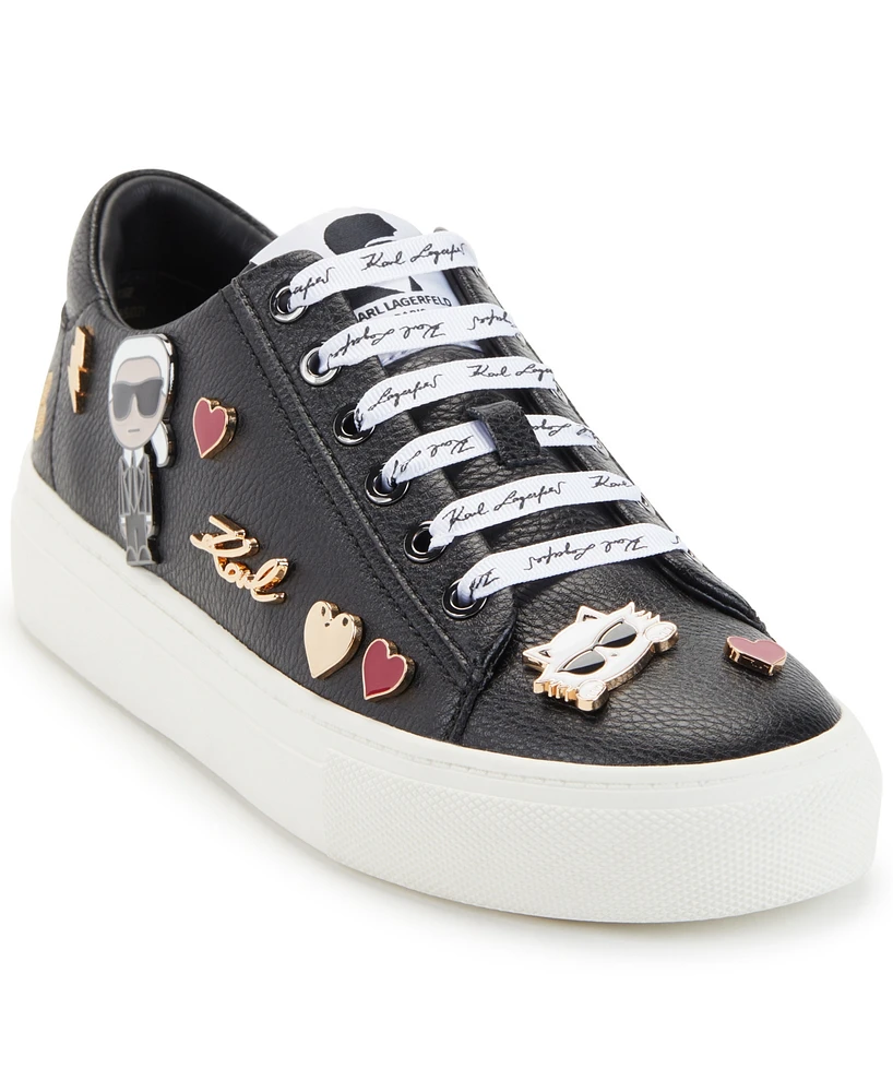 Karl Lagerfeld Paris Women's Cate Pins Lace-Up Sneakers