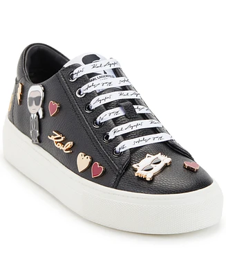 Karl Lagerfeld Paris Women's Cate Pins Lace-Up Sneakers