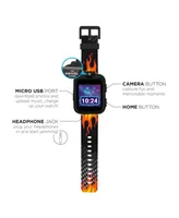 Kid's Playzoom 2 Black Racing Flames Tpu Strap Smart Watch 41mm