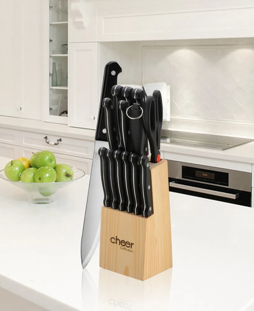 Kitchen Knife with Wooden Block, Set of 13
