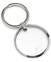 Ox & Bull Trading Co. Men's Round Engravable Stainless Steel Key Chain - Silver