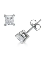 Diamond Princess Cut Stud Earrings (1 ct. t.w.) in 14K White Gold