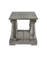 Picket House Furnishings Baxter Four PEdestal End Table