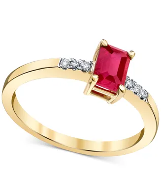 Ruby (5/8 ct. t.w.) & Diamond (1/20 ct. t.w.) Ring in 14k Gold