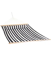 Sunnydaze Decor Outdoor Quilted Double Hammock with Spreader Bars