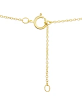 Diamond Initial Pendant Necklace (1/10 ct. t.w.) in 14k Gold, 17" + 1" Extender