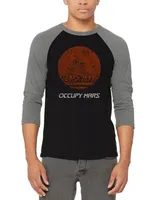 Men's Occupy Mars Raglan Baseball Word Art T-shirt