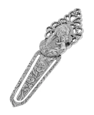 Silver-Tone Mary and Child Bookmark