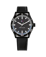 Tommy Hilfiger Men's Leather Strap Watch 38mm