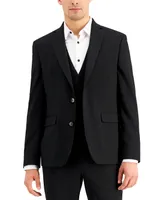 I.n.c. International Concepts Men's Slim-Fit Black Solid Suit Vest, Created for Macy's