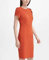 Calvin Klein Tulip-Sleeve Sheath Dress