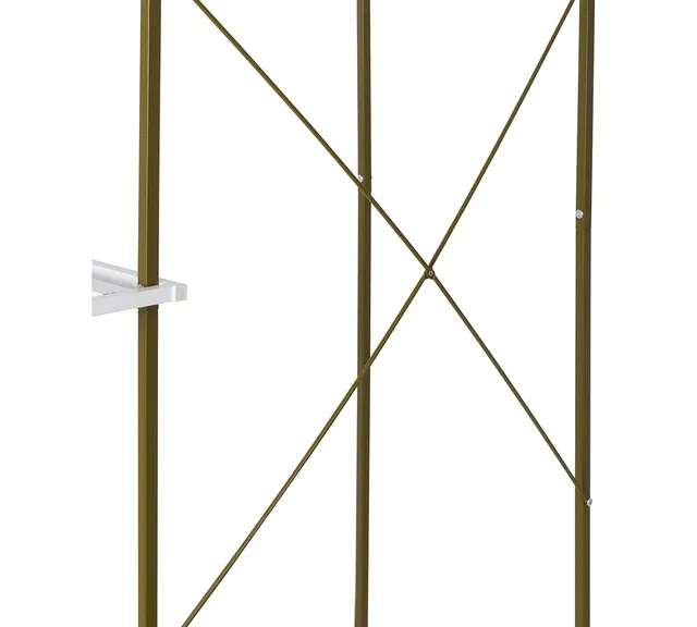 Honey-Can-Do Freestanding Open Metal Closet Wardrobe Olive and White