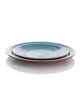 Elama Rippled Tides Melamine Dinnerware Set of 12 Pieces