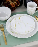 Elama Fine Marble Dinnerware Set of 16 Pieces