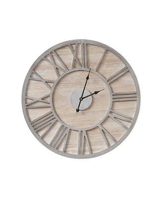 Madison Park Mason Wall Clock, 23.6" L x 23.6" W