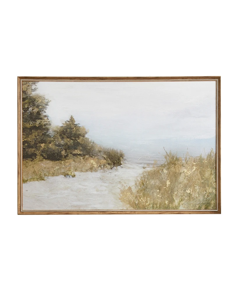 Martha Stewart Lake Walk Framed Gel Coated Canvas Art, 25.2" L x 37.2" W