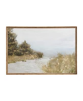 Martha Stewart Lake Walk Framed Gel Coated Canvas Art, 25.2" L x 37.2" W