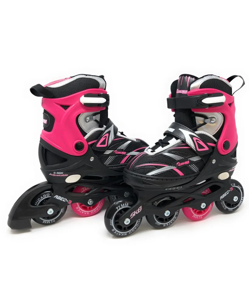 Chicago Skates Girls Adjustable Inline Skates - Size M (J13-4)