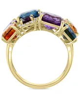 Effy Multi-Gemstone (12-1/8 ct. t.w.) & Diamond (1/6 ct. t.w.) Statement Ring in 14k Gold