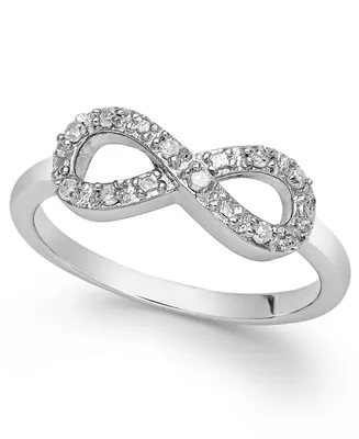 Diamond Infinity Ring Sterling Silver (1/10 ct. t.w.)