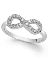 Diamond Infinity Ring Sterling Silver (1/10 ct. t.w.)