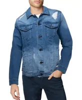 X-Ray Men's Slim Washed Denim Jacket
