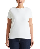 Lauren Ralph Plus Stretch Cotton T-Shirt