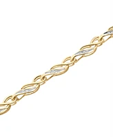 Diamond Link Bracelet (1/10 ct. t.w.) in 10k Gold