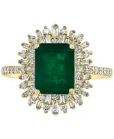Effy Emerald (2-1/5 ct. t.w.) & Diamond (1/2 ct. t.w.) Ring in 14k Gold