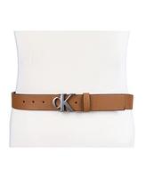 Calvin Klein Men's Logo Plaque Buckle Fashion Jean Belt