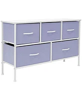 Sorbus 5 Drawers Dresser- Storage Unit with Steel Frame, Wood Top, Fabric Bins - for Bedroom, Closet