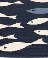 Northern Weavers Vera Swimming Fish 6'7" x 9'6" Outdoor Area Rug