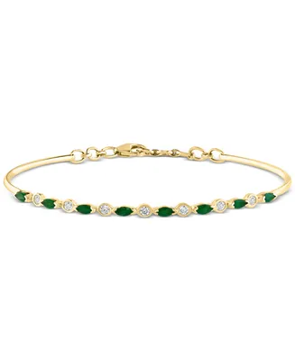 Lali Jewels Sapphire (3/4 ct. t.w.) & Diamond (1/5 ct. t.w.) Tennis Bracelet in 14k White Gold (Also in Ruby and Emerald)