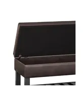 Cosmopolitan Traditional Rectangle Storage Ottoman Bench