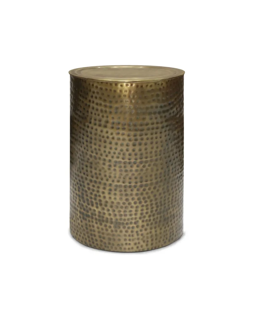 Corbin Metal Side Table - Hammered Gold